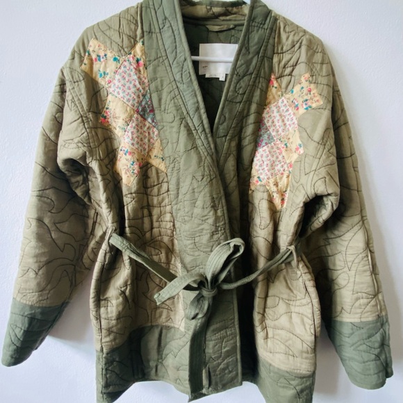 NWOT Anthropologie Othilia Quilted Patchwork Kimono Jacket S - Picture 2 of 9
